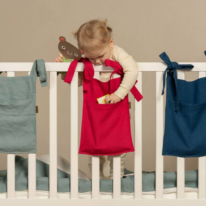 Linen Crib Pocket Organizer for wholesale by menique