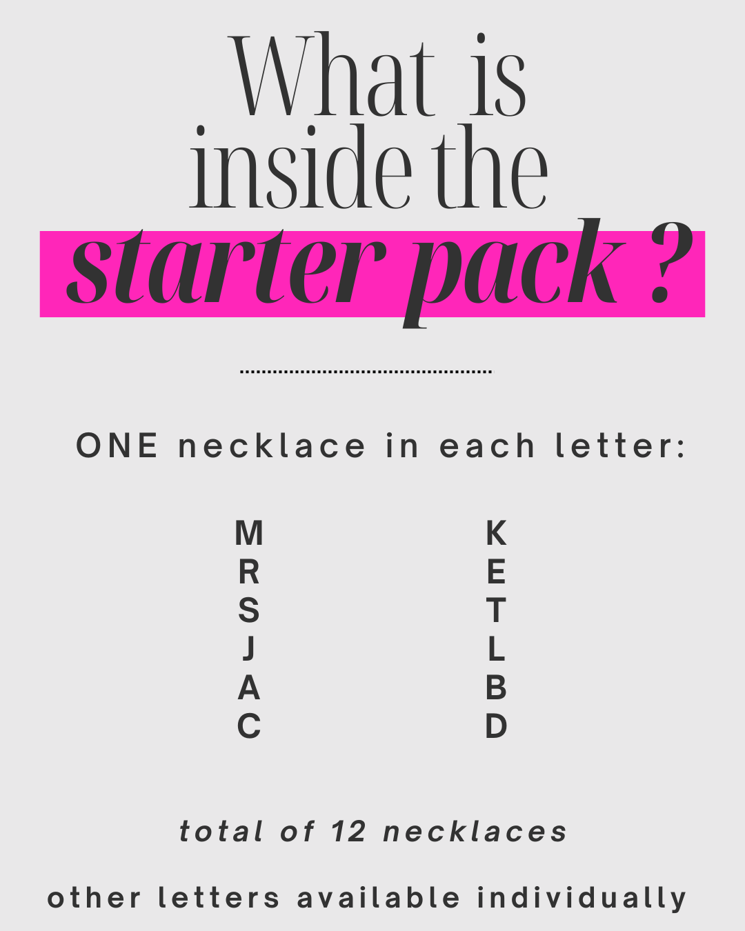 mila + stevie - Wholesale Pendant/Charm Necklace - TOP SELLER PACK -  Frankie Pearl Letterplate Necklace1