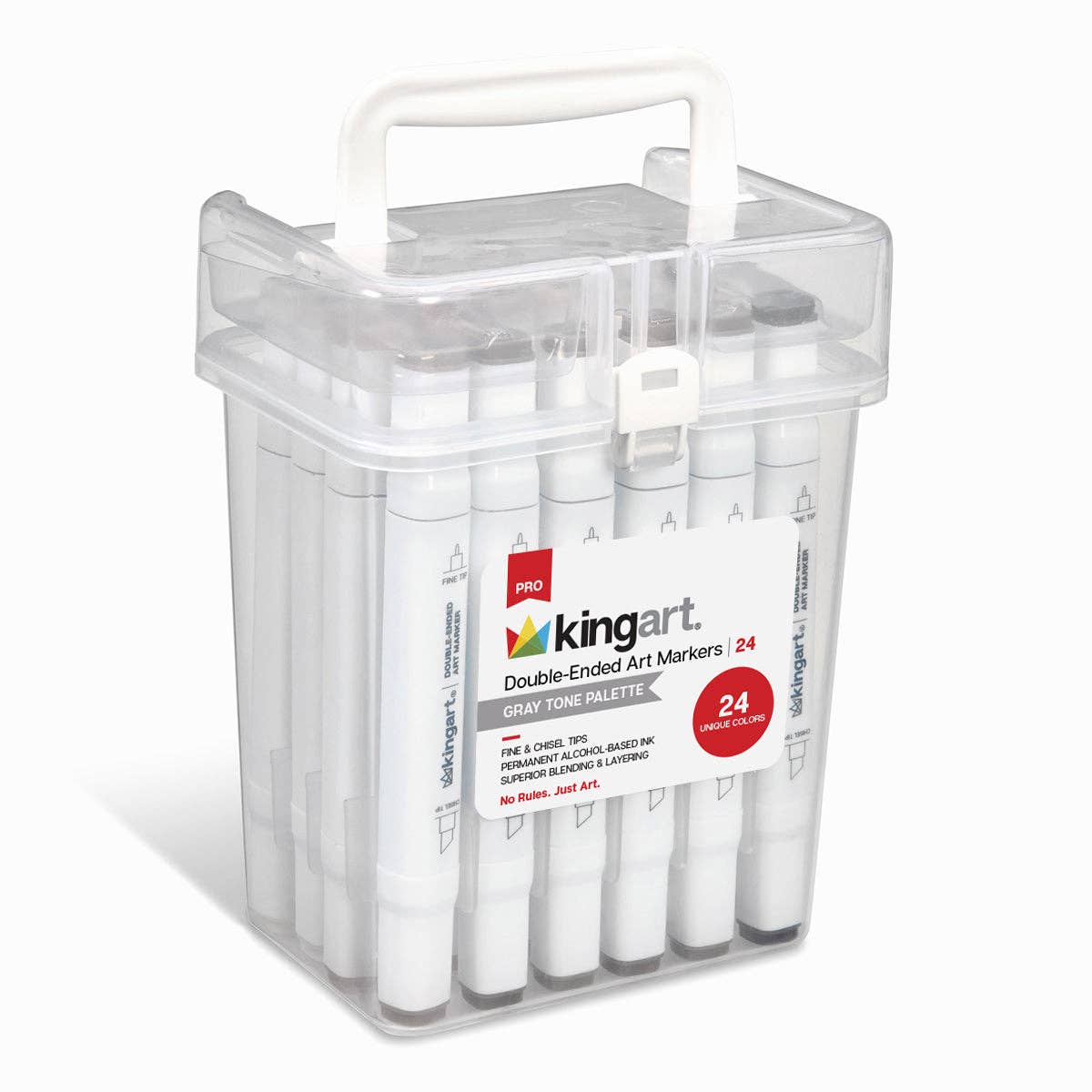 KINGART - Wholesale Marker - Double-Ended Alcohol Markers - 24 Gray Tone Colors7