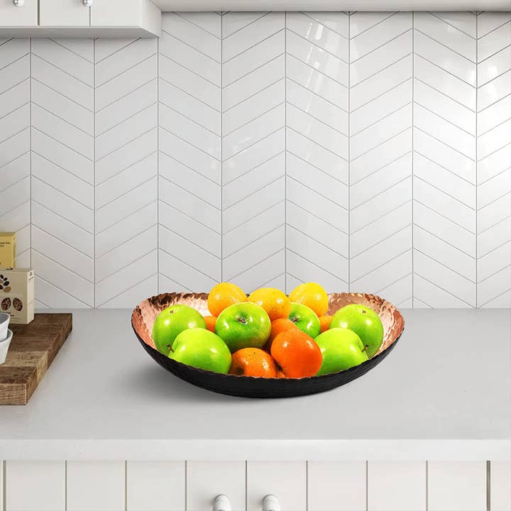 Monarch Abode - Wholesale Decorative Plate/Dish/Bowl - Hand Hammered Modern Decorative Bowl 12.75 x 8.75 inch5