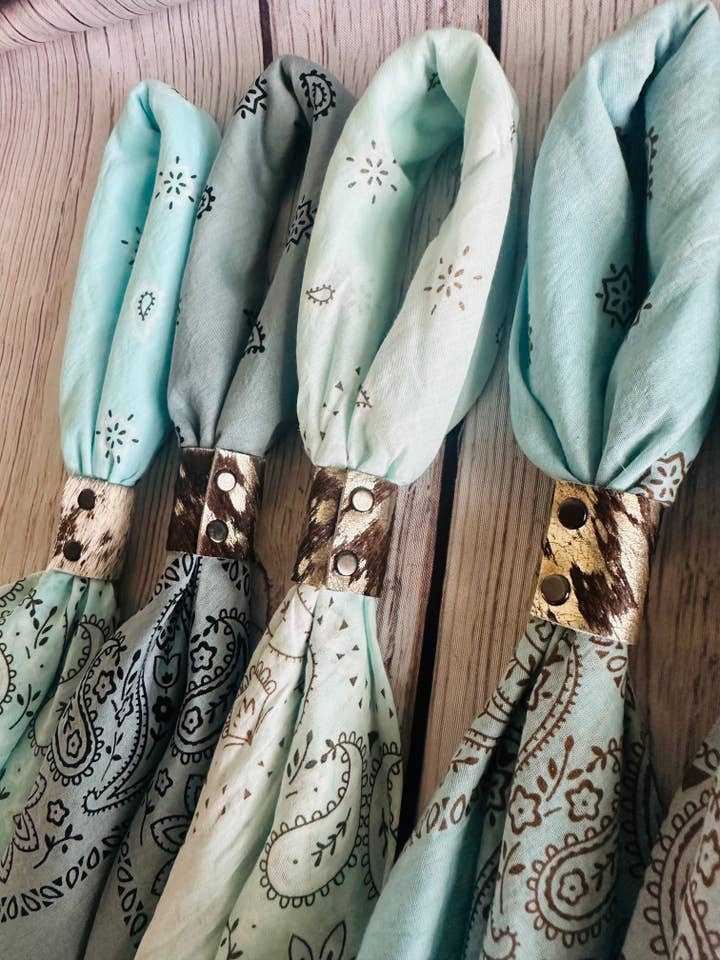 Cowboy Blue Hand Dyed Bandanas for wholesale by Boots Are My Roots