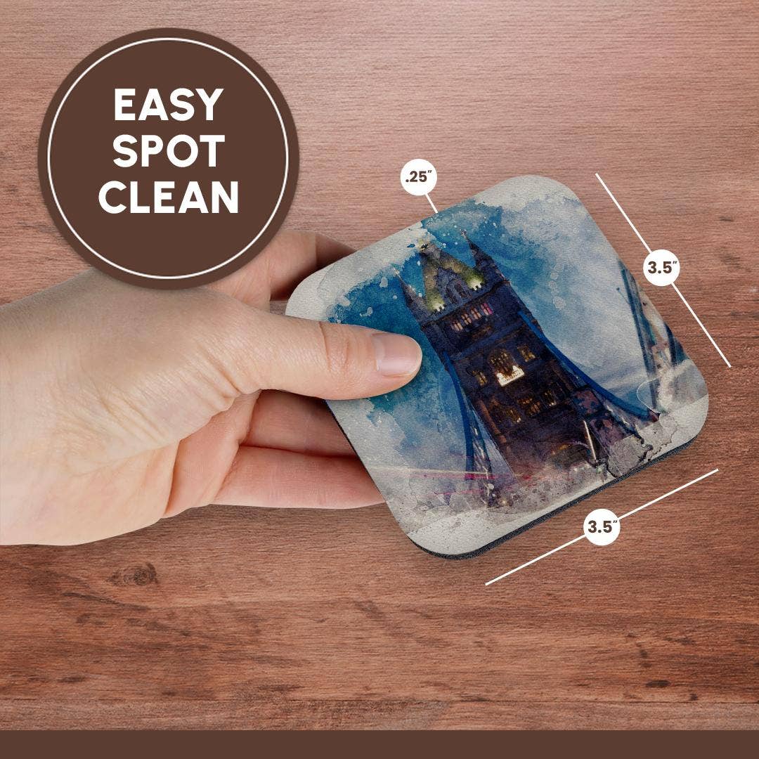 3dRose - Wholesale Coasters - 3dRose, Image Of Watercolor London Bridge Art, Coaster13