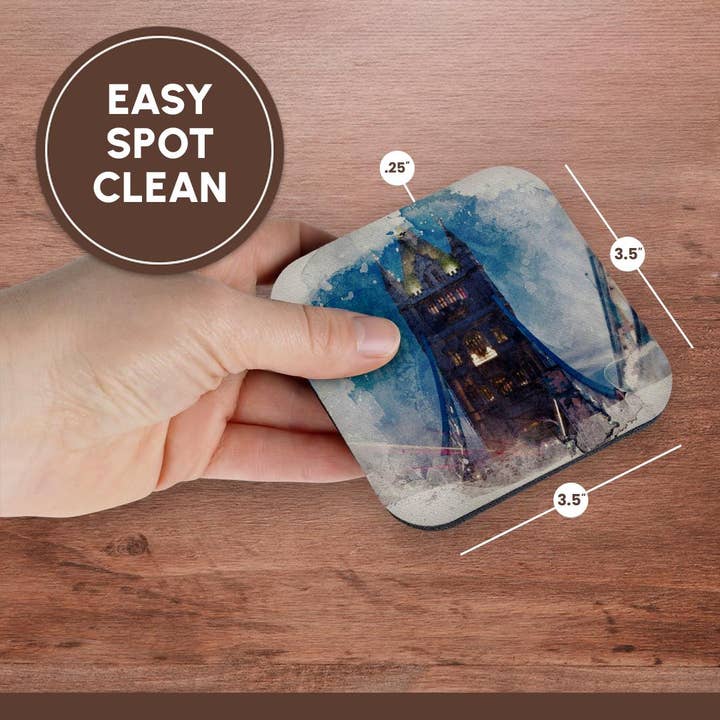 3dRose - Wholesale Coasters - 3dRose, Image Of Watercolor London Bridge Art, Coaster13