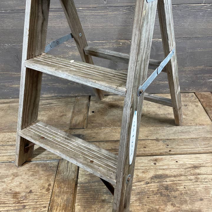 My Amigos Imports - Wholesale Display Shelf - Vintage Small Ladder-Old-16x21x23H inches-Great Display-#5