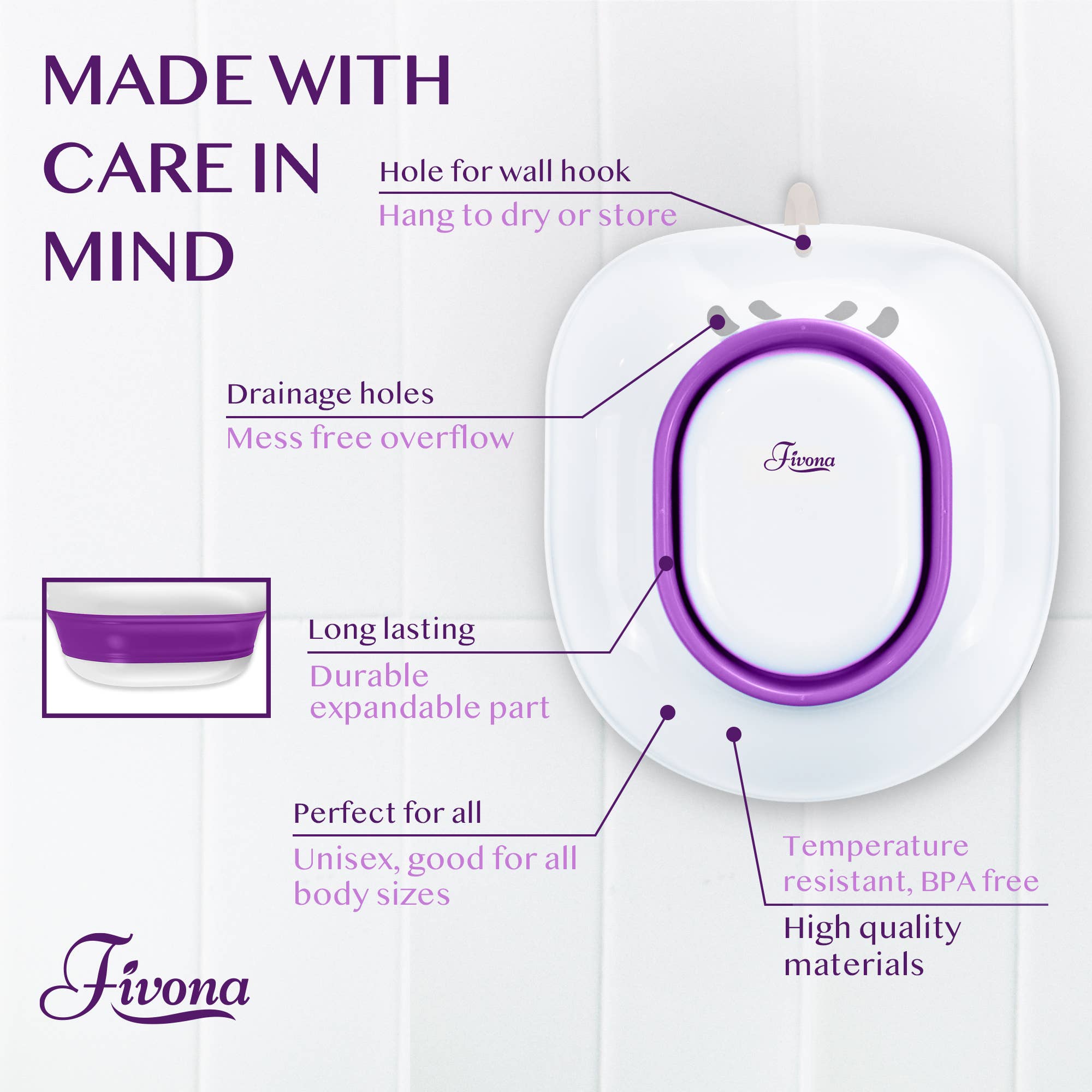 FIVONA - Wholesale Bath & Body Set - Yoni Steam Sitz Bath Seat for Postpartum and Hemorrhoids4