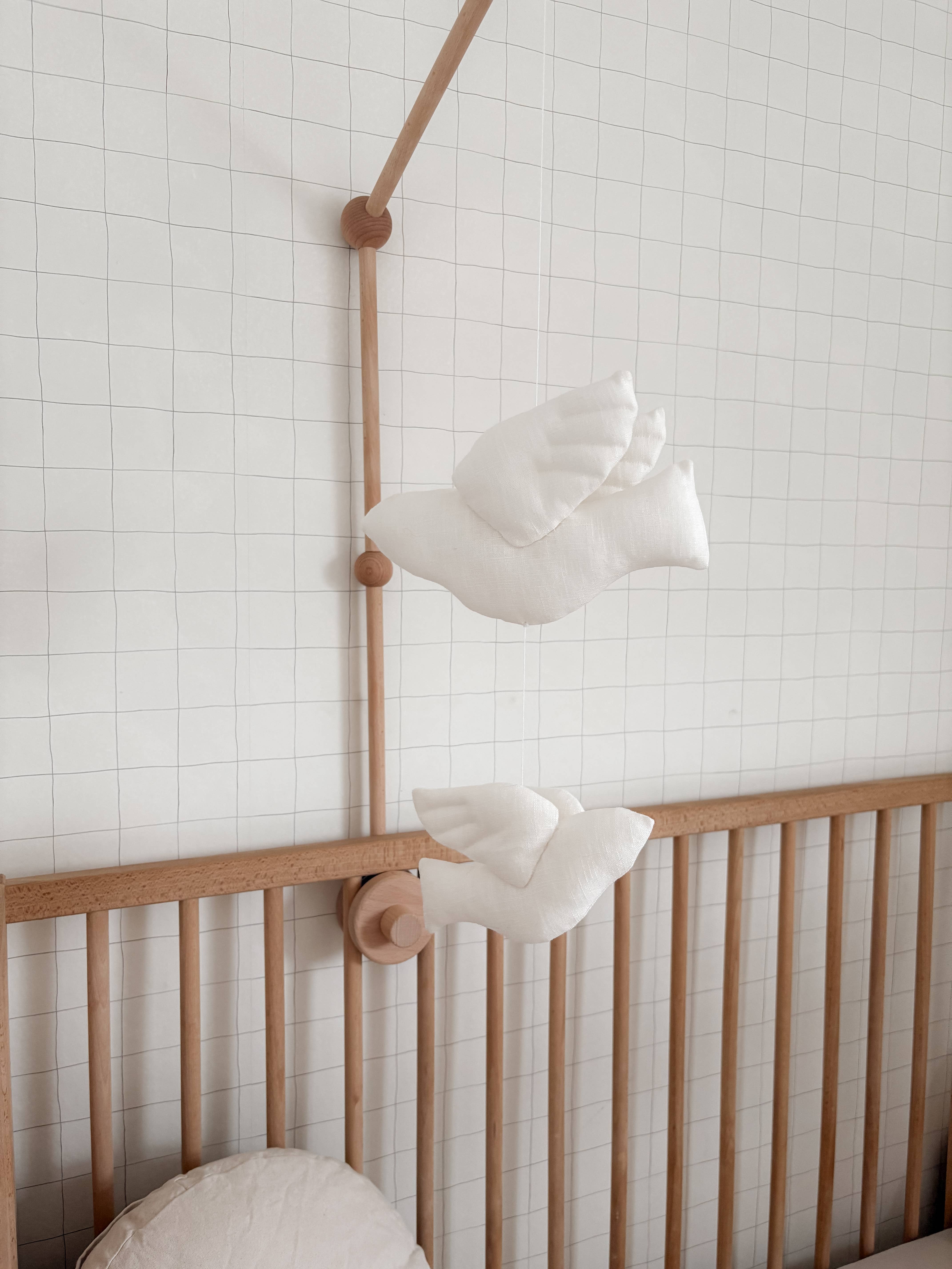 Edie & Joe - Wholesale Baby Mobile - Linen Bird Hanging Decor