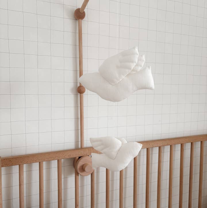 Edie & Joe - Wholesale Baby Mobile - Linen Bird Hanging Decor0