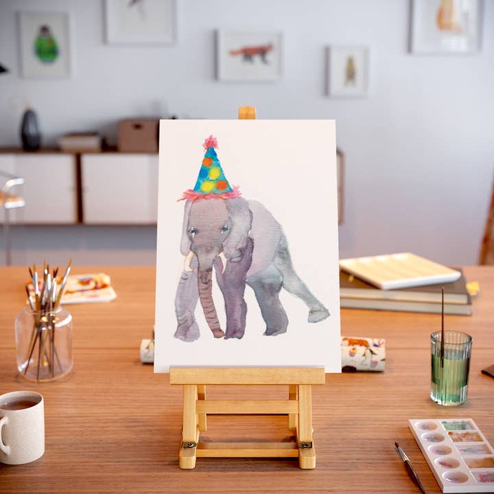 Estampado de giclée de elefante de fiesta para venta al por mayor de Rosie Webb illustrations