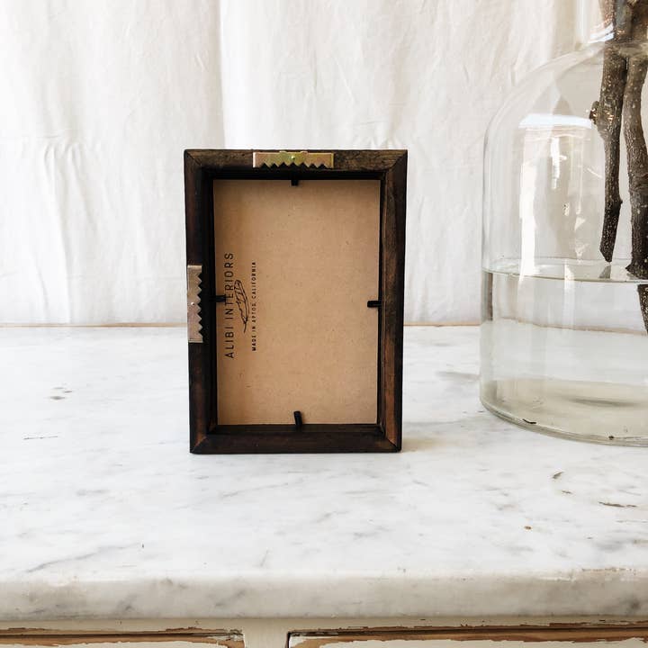 Alibi Interiors – wholesale Picture frame – Reclaimed Wood Picture Frame 5x7 Black Soot Frame3