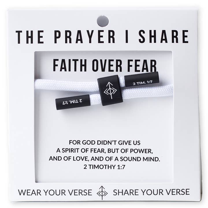 The Prayer I Share - Wholesale Woven/Braided Bracelet - 2 Timothy 1:7 Cord Bracelet -Â Bible Verse Bracelet