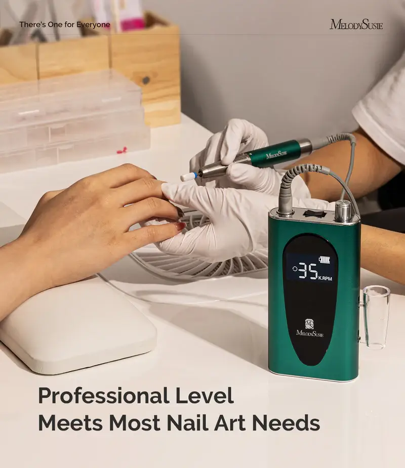 Green MelodySusie Professional Rechargeable Nail Drill,35000RPM for wholesale on Faire4