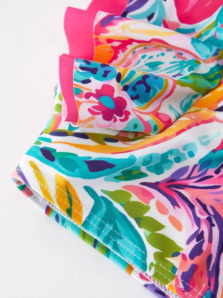 Rylee Faith Designs - Wholesale Two Piece Swimsuit - Kids - "Colorful Pattern" Girls' Boutique Swimsuit