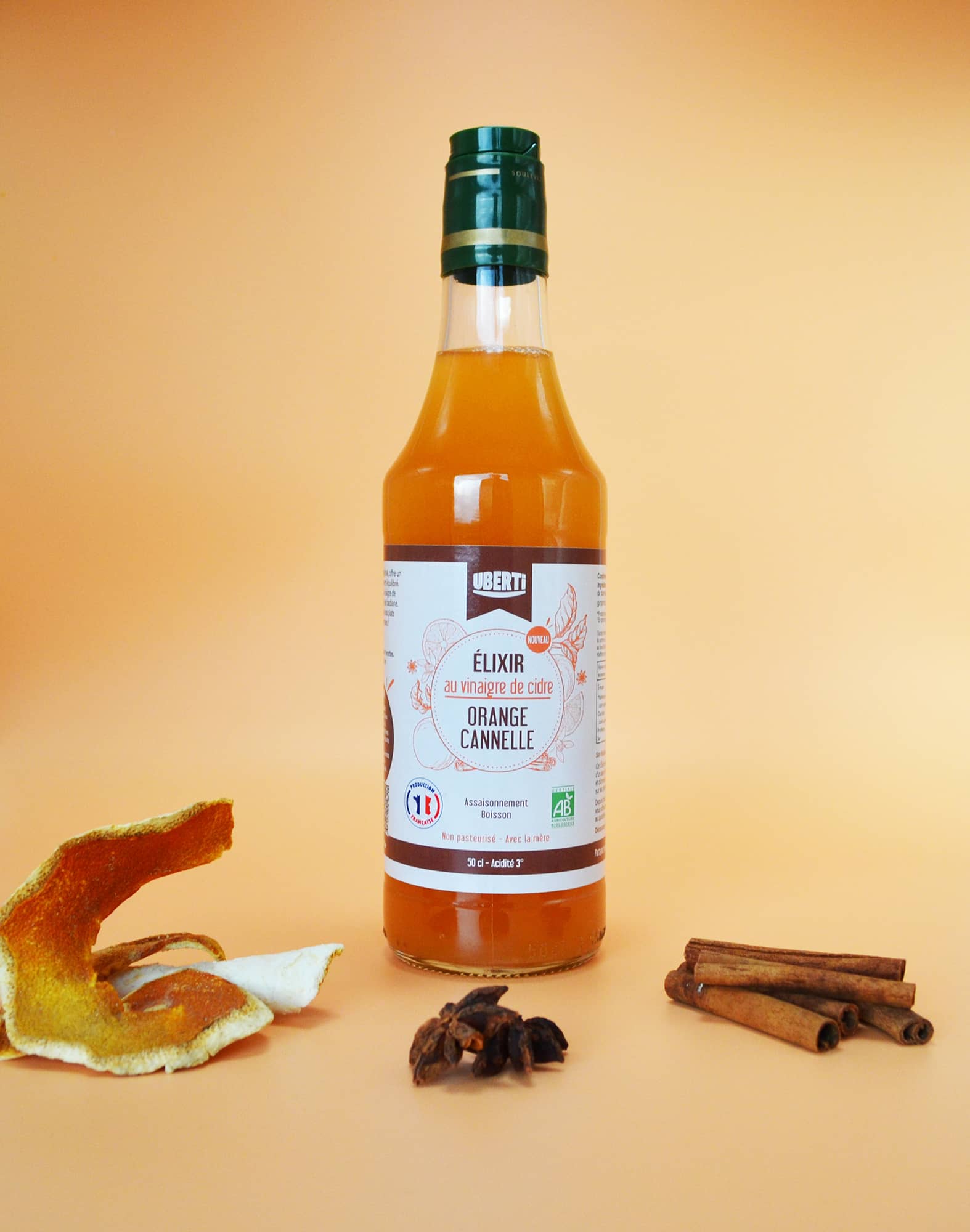 Uberti - Wholesale Vinegar - Elixir Cider Vinegar Orange - Cinnamon BIO I 50cl1