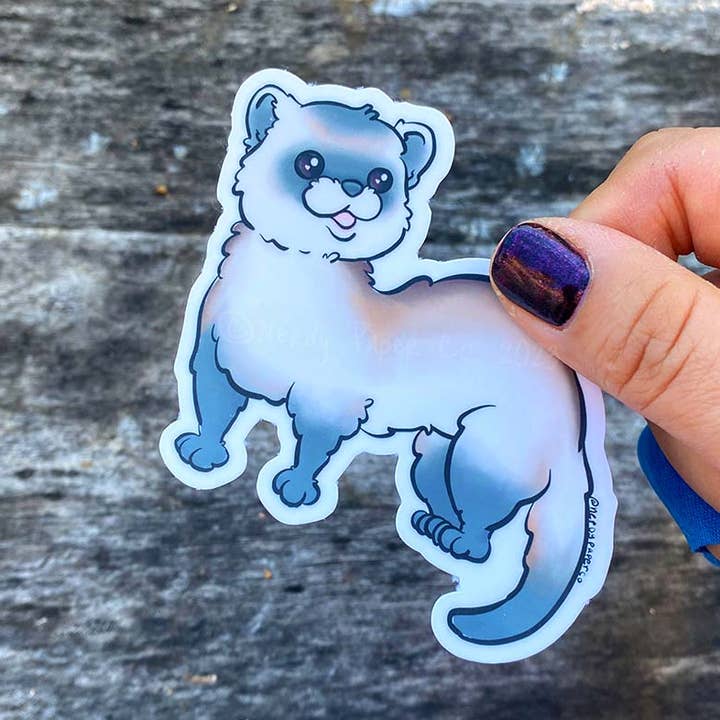 Furet Magique | Créature Magique n°32 - Autocollant Vinyle Imperméable Dessiné à la Main pour la vente par NERDY PAPER CO.