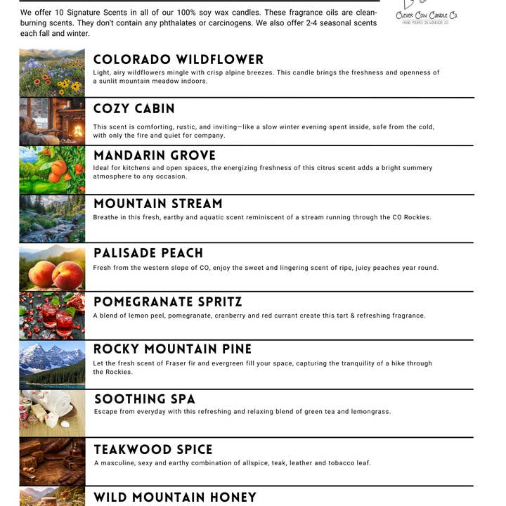 Clever Cow Candle Co - Wholesale Travel Candles - CO Flag Mountains Souvenir Gift Soy Wax Candle Tin 3