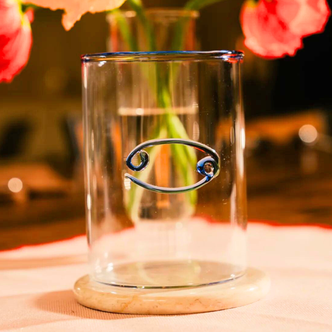 Blu Bicchiere Cancer Lowball in vendita all'ingrosso su Faire6