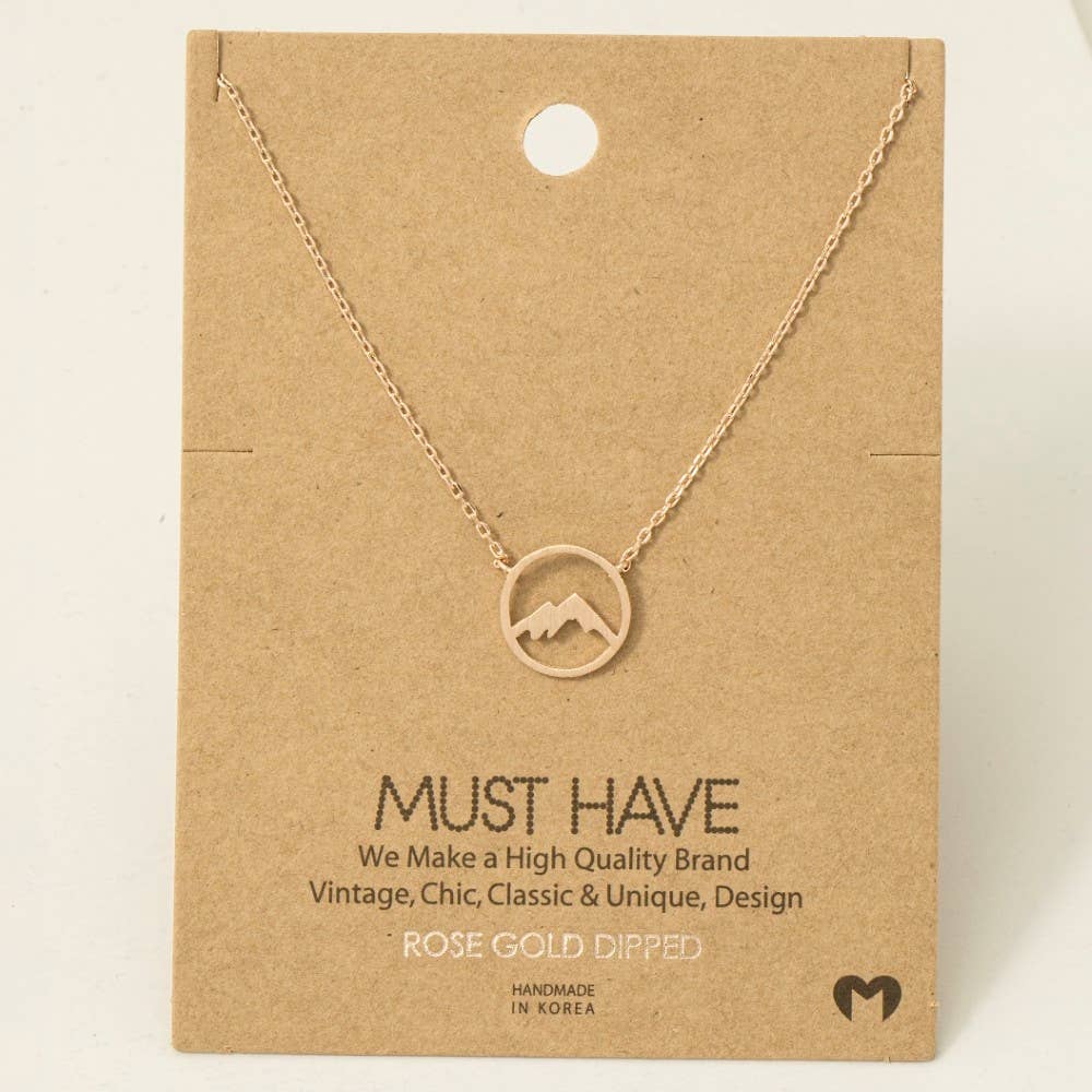 Fame Accessories – Großhandel Kette mit Anhänger/Charm – Mountain Range Anhänger Halskette5