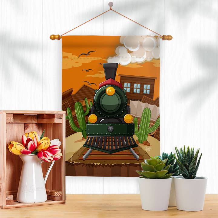 Two Group Flag Co - Wholesale Flag - Wild West Train Country Living The South Vehicle Decor Flag