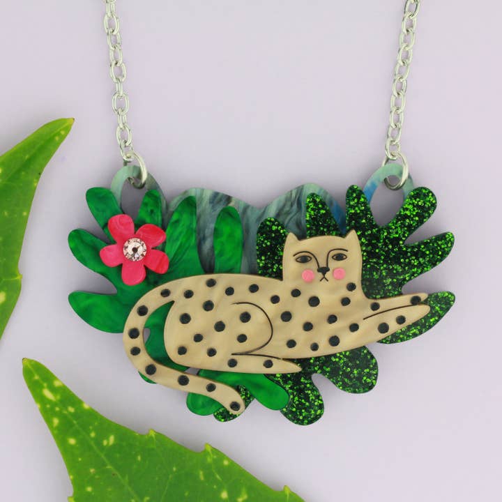 Doodle Leopard Necklace for wholesale by Little Moose