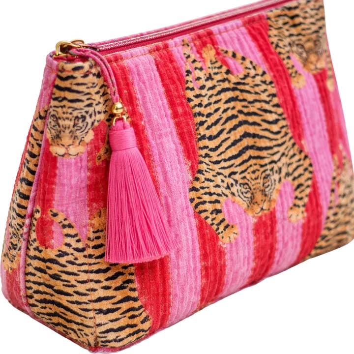 Tibetan Tiger Velvet Make Up Bag for wholesale by CYC