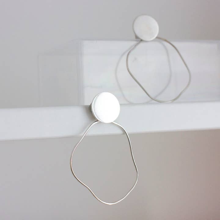 Circle Free Form Stud Earrings for wholesale by Fawn And Rose