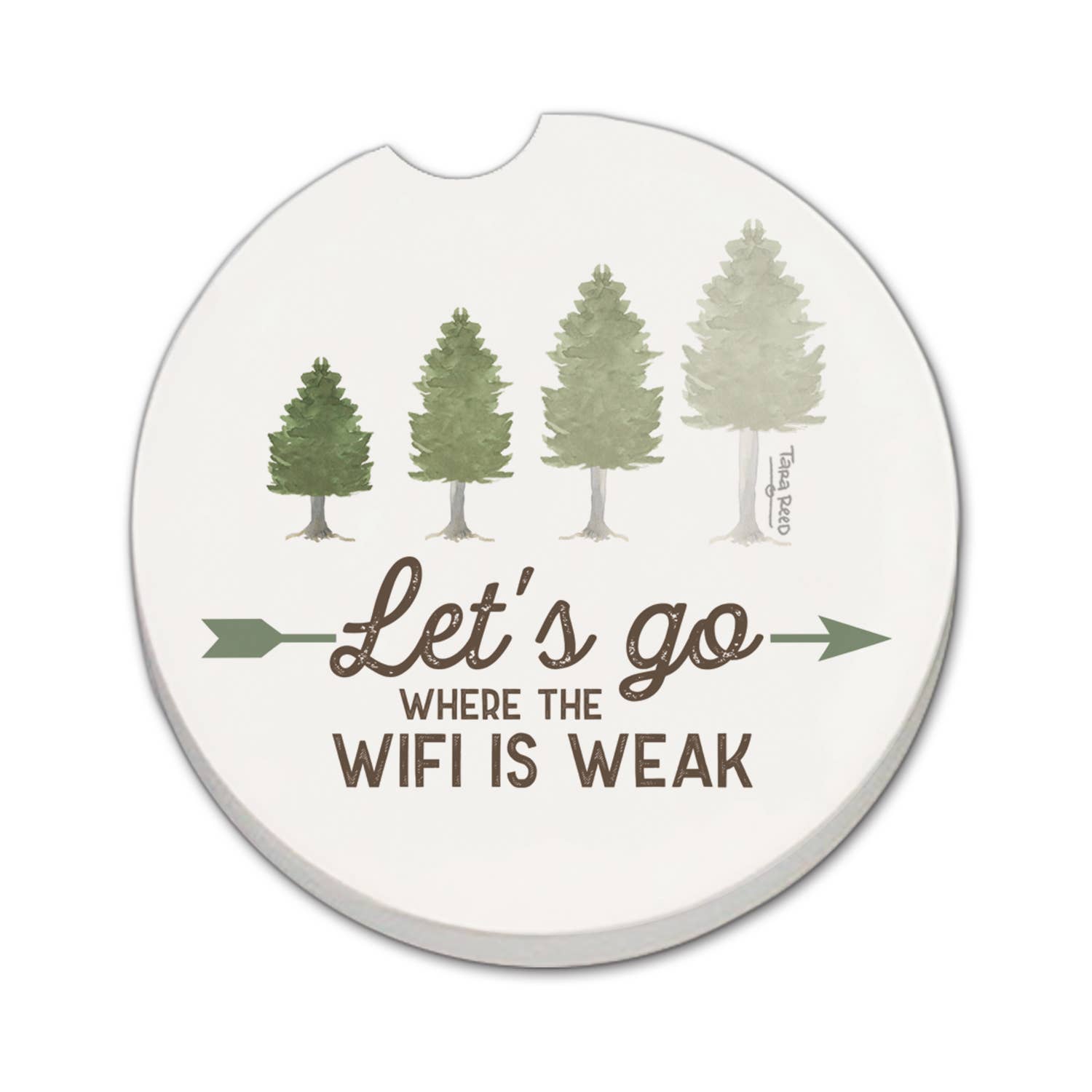 Conimar Promotions - Wholesale Coasters - "Weak WIFI" 1 Pack Absorbent Stone Car Coaster     0