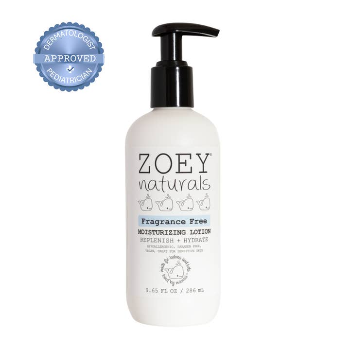 Zoey Naturals - Vente Crème/lotion pour le corps – bébé - Lotion Hydratante Sans Parfum - 9,65 oz