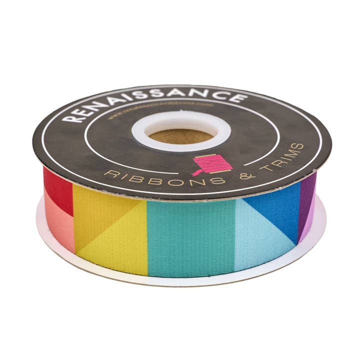 The Genesis of a Journey - Around the Block WEBBING - 1-1/2" width - by Genesis Hall - 16 Yard Spool for wholesale by Renaissance Ribbons