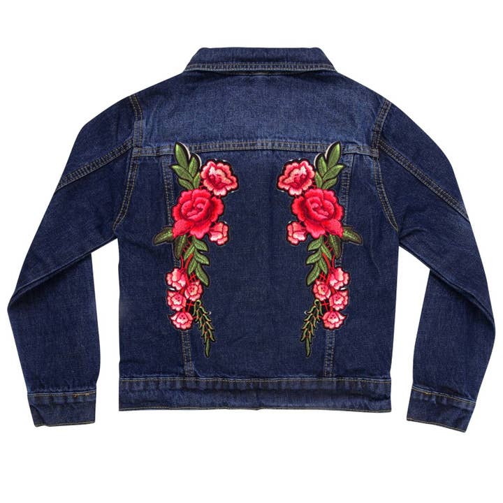 Roses Denim Jacket for wholesale by Cat in the Hood