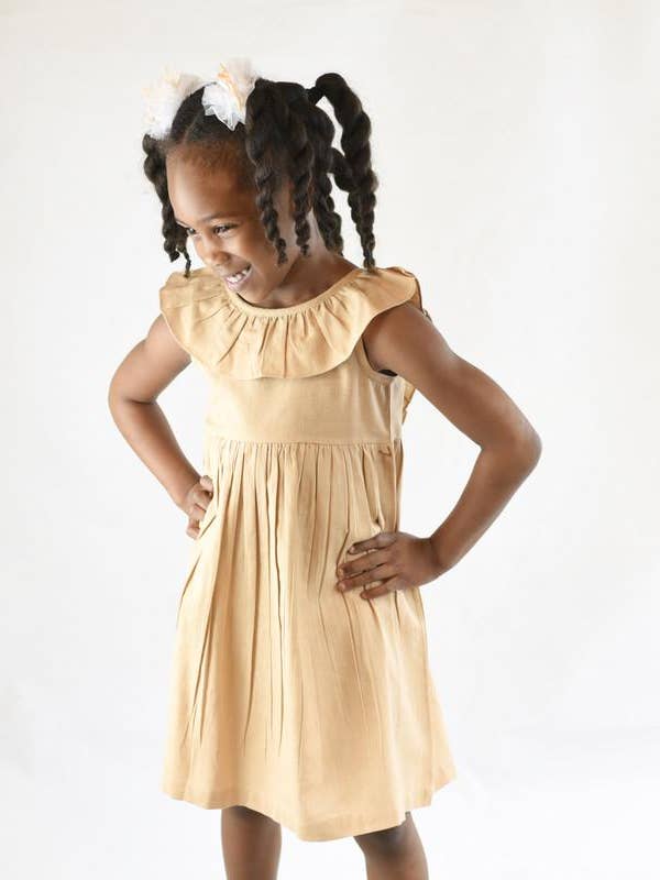 Blush Ruffle Racer-Back Dress for wholesale by Yo Baby