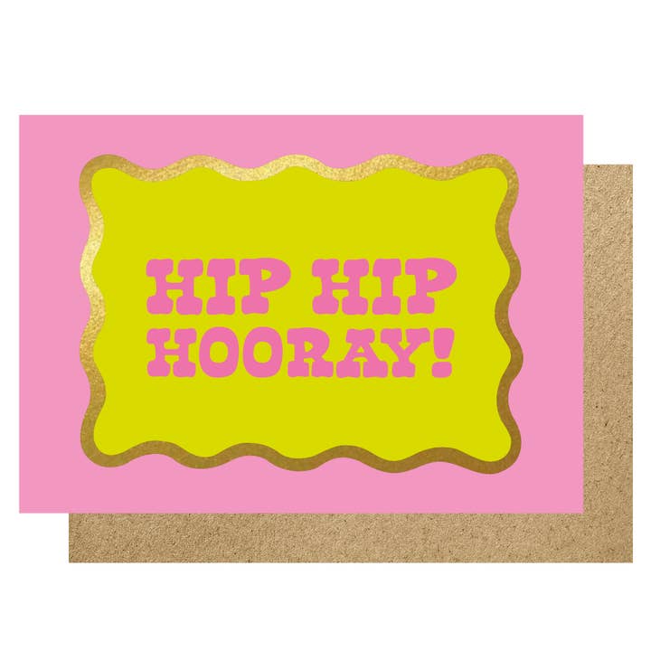 Hip hip hooray! card for wholesale by Lucky Ink