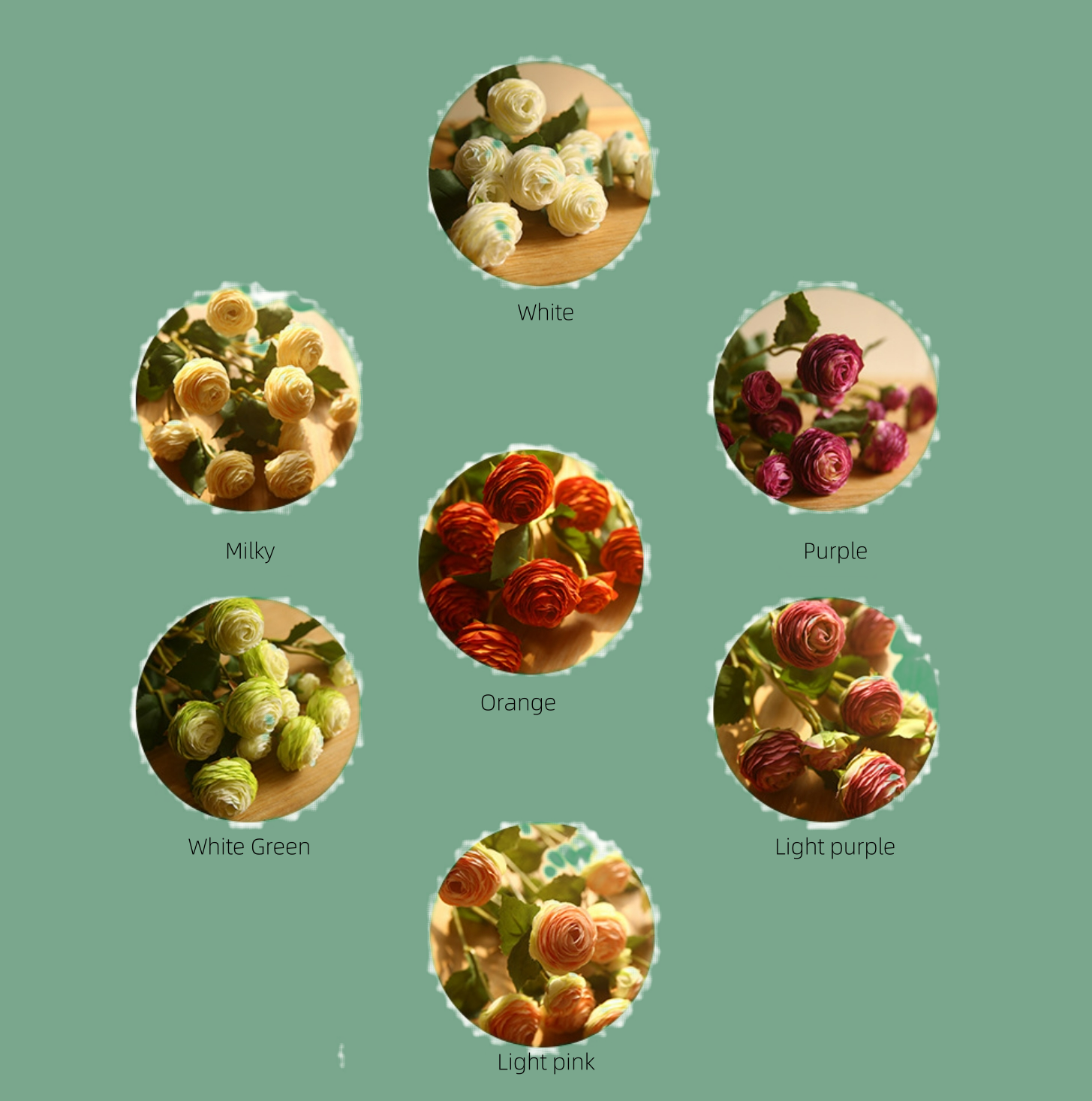 ACNITE(We cover U.S. import duties) - Vendita all'ingrosso Fiori finti - Rosa artificiale da 16,6 cm, rosa piccola a 3 teste, fiori finti6