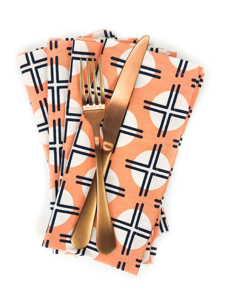 Serviettes en tissu Arizona Sun, ensemble de 4 pour la vente par 90 West Linen Co.