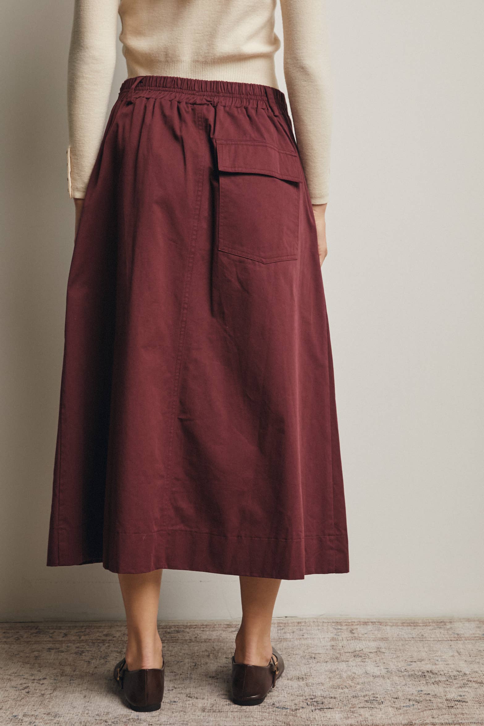 Forte – Großhandel Rock – Damen – Faltenrock in A-Linie, Midi, FSK000126