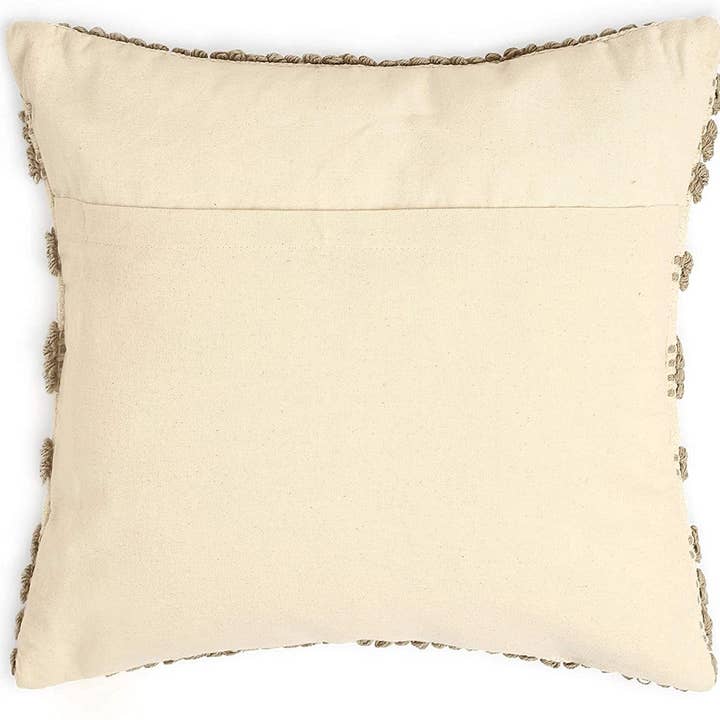 Natural REDEARTH Throw Pillow Covers 100% Cotton (18x18) Pack of 2 for wholesale on Faire4