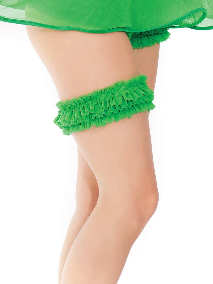164 Green Lace Garter by COQUETTE for wholesale by Grey Trade