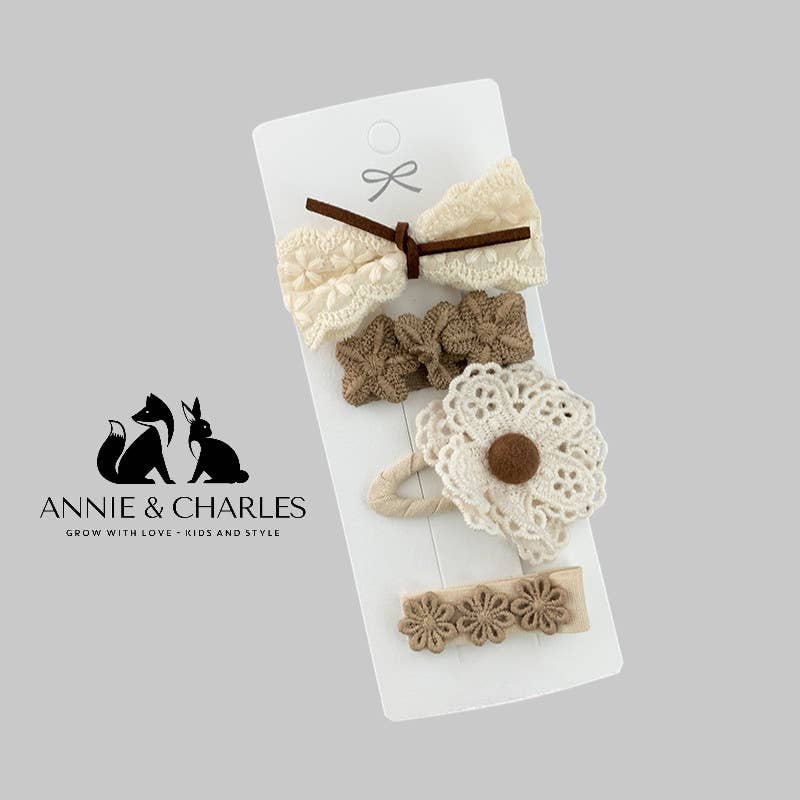 Annie & Charles - Wholesale Hair Clip - Kids - Annie & Charles® Hair Clip Set - Small Floral Splendor2