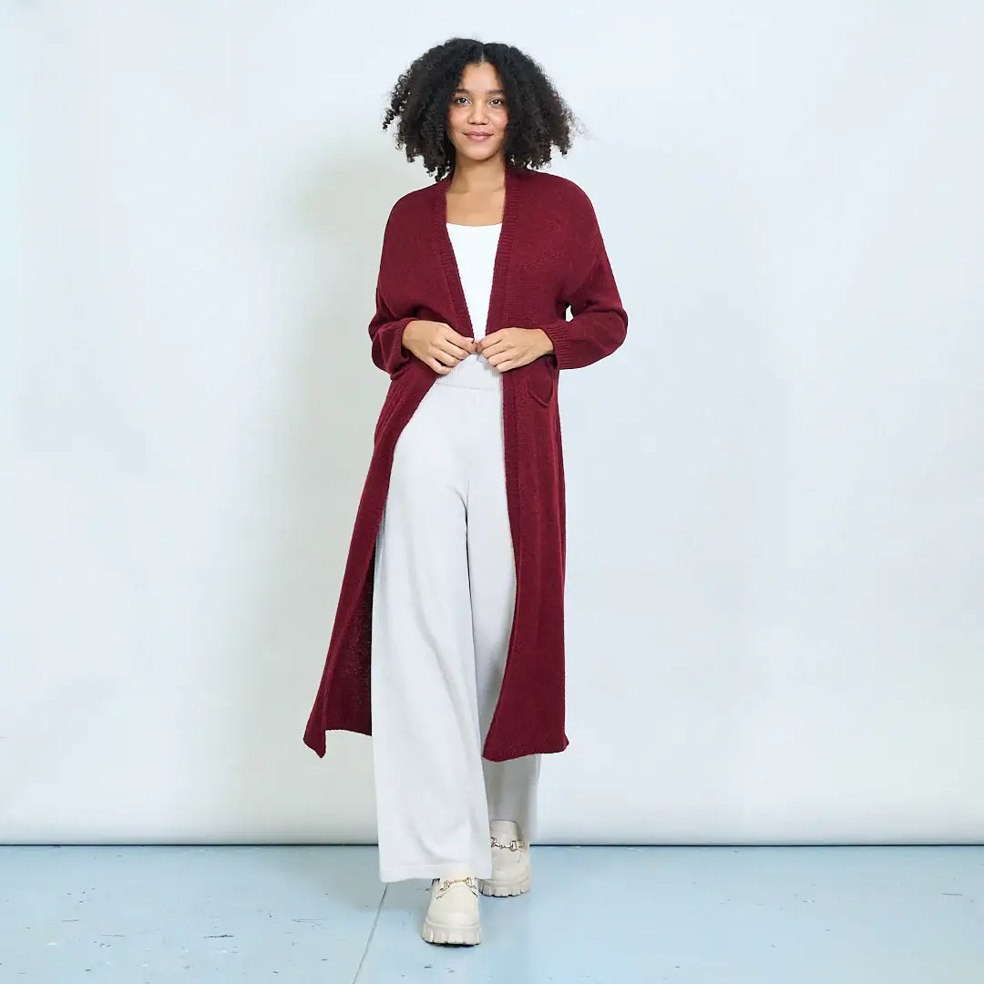 AMELÉ - Vente Cardigan – femme - Cardigan long en maille5