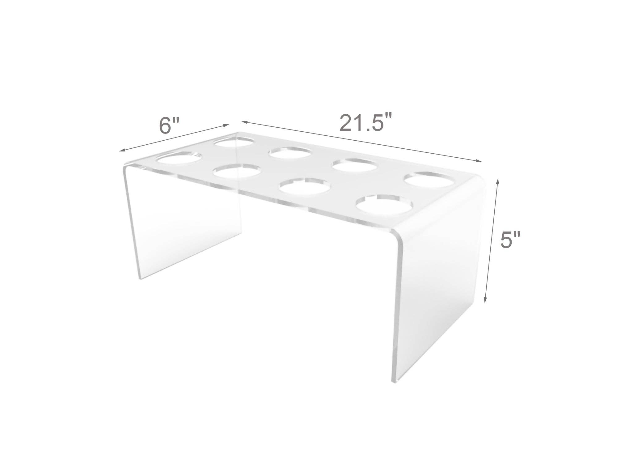 FIXTUREDISPLAYS - Venta al por mayor Estantes de exposición de minoristas - Alimentos y bebidas - FixtureDisplays® Expositor de Conos de Helado de Acrílico Transparente - Sostiene 8 Conos de Barquillo 1008231