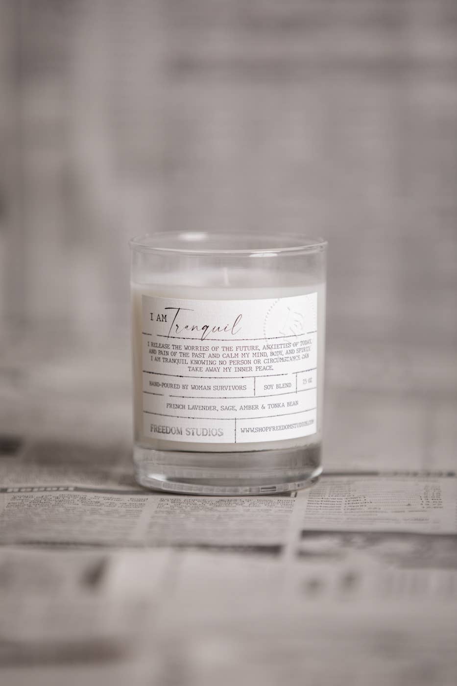 Freedom Studios - Wholesale Jar/Filled Candle - I AM Tranquil 7.5 oz Candle3
