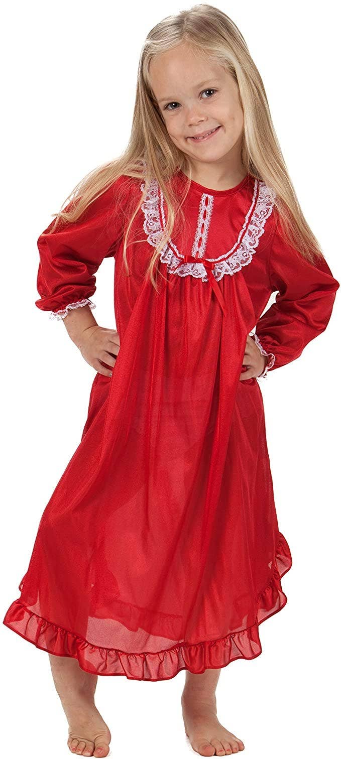 Laura Dare Sleepwear - Wholesale Nightdress - Kids - 121494 - Traditional Nightgown- Long & Short Sleeve1