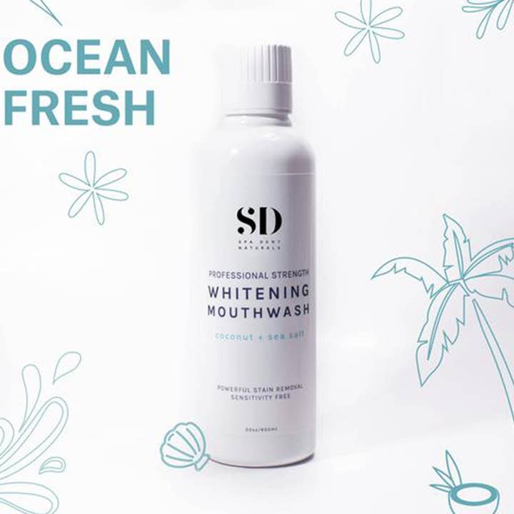 Advanced Whitening Mouthwash - Coconut and Sea Salt for wholesale by Spa Dent Naturals