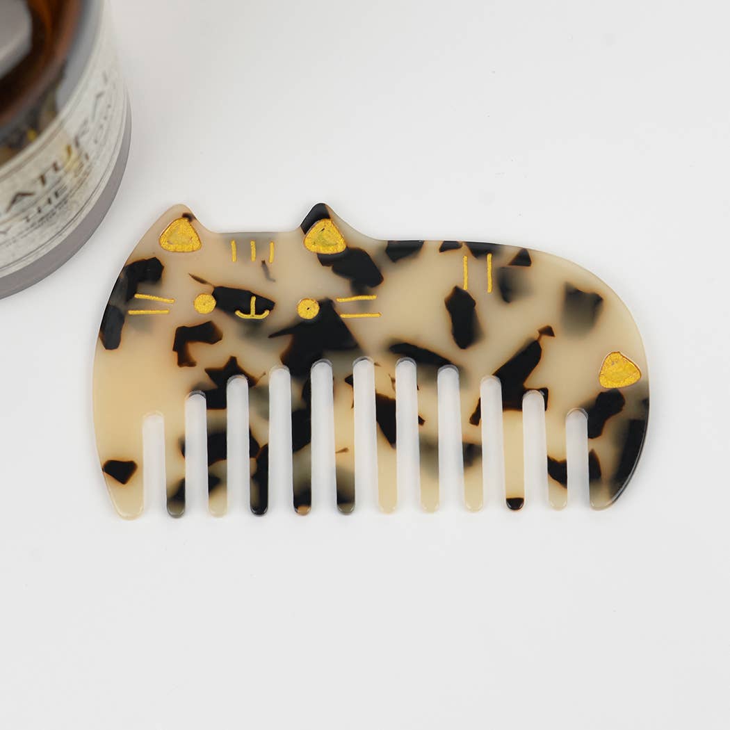 TheDivaSoap - Wholesale Hair Brush/Comb - 3.77'' Cute Cat Acetate Hair Comb, Eco-Friendly4