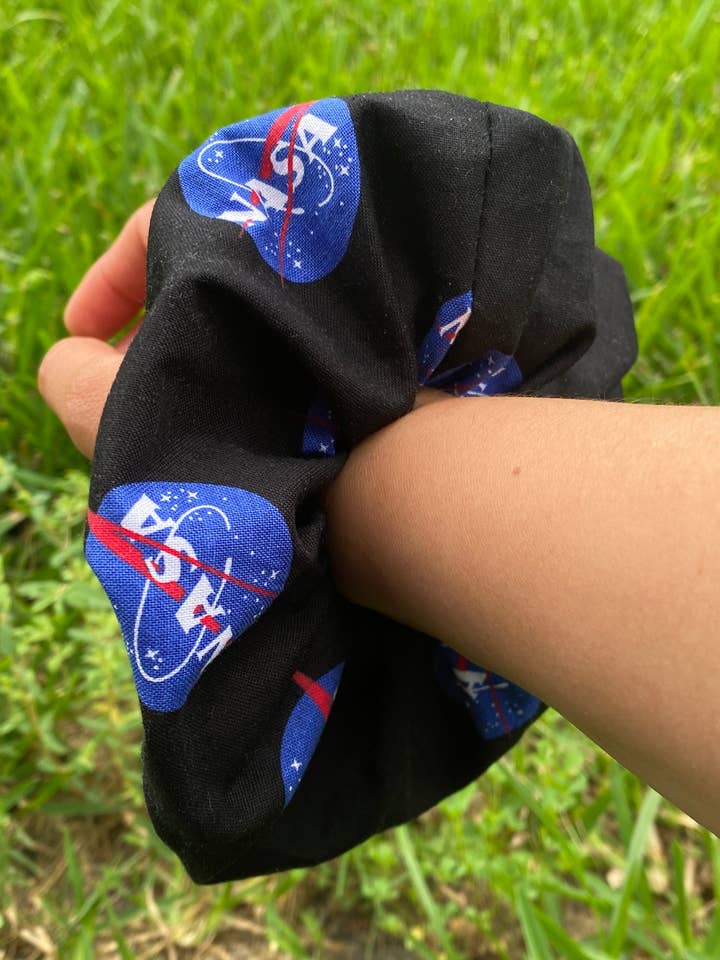 Nasa Scrunchie hair tie gift for wholesale by Made Brite Creations