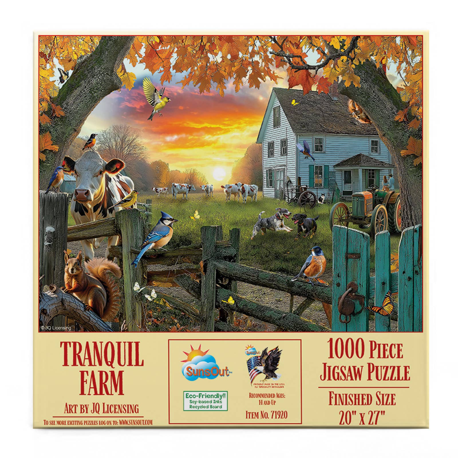 SunsOut - Wholesale Puzzle - Adult - 1312 Tranquil Farm 1000 pc Puzzle1