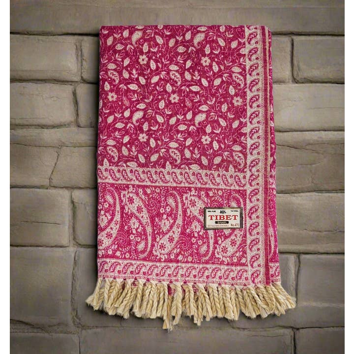 Tibet Handicrafts LLC - Wholesale Throw Blanket - The Pink Life Shawl