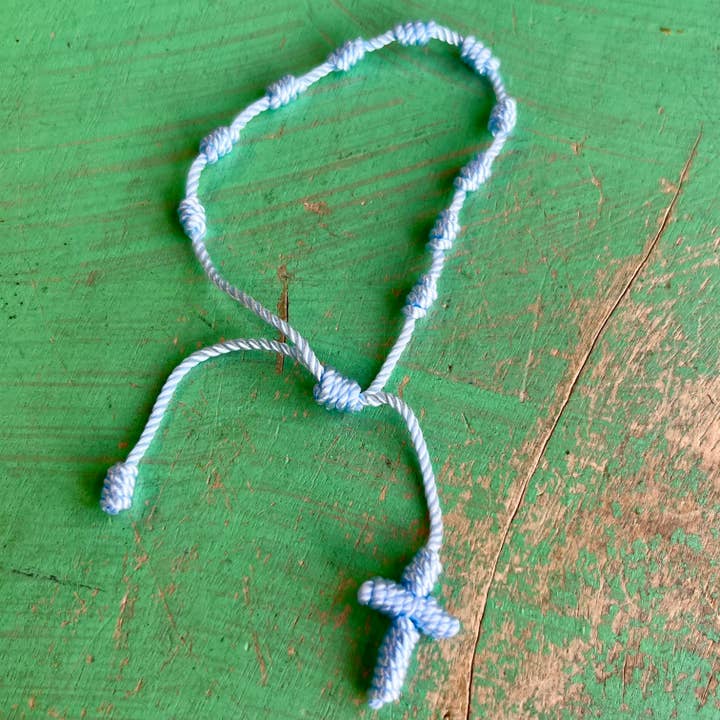 Love and Honor Jesus LLC - Wholesale Woven/Braided Bracelet - Knotted Cord Rosary Decade Adjustable Bracelet8