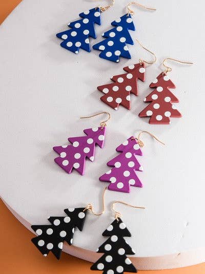 SIMPLE FUN CHRISTMAS TREE EARRINGS | 31E2251 for wholesale by JOSSLYN by wall to wall