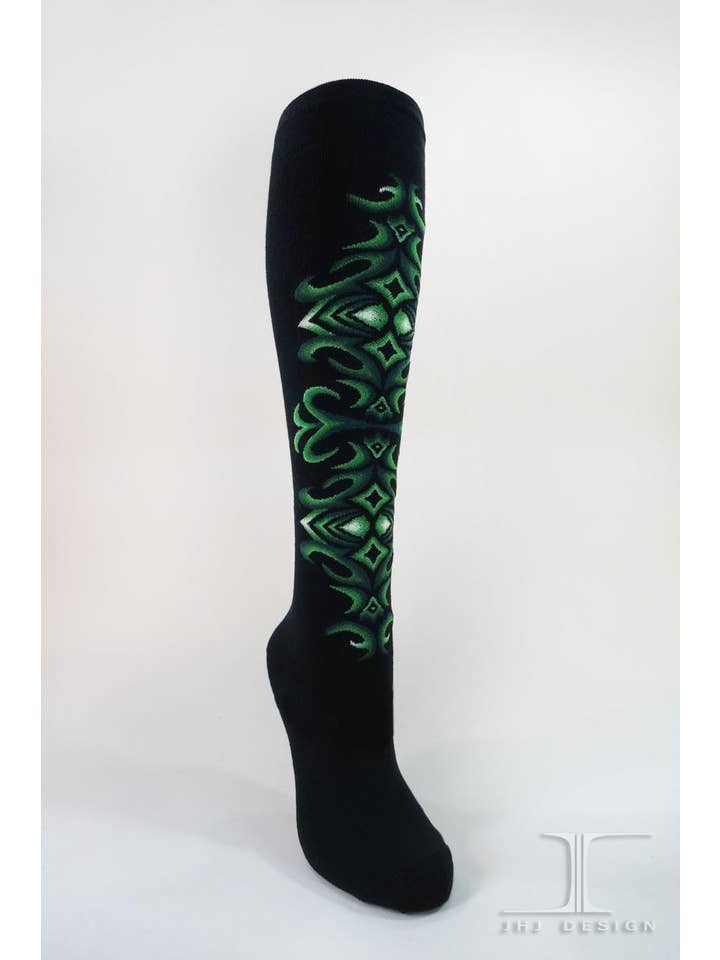 JHJ International Company Limited – Großhandel Socken – Herren – Tattoos - Tribal Motion Grün2
