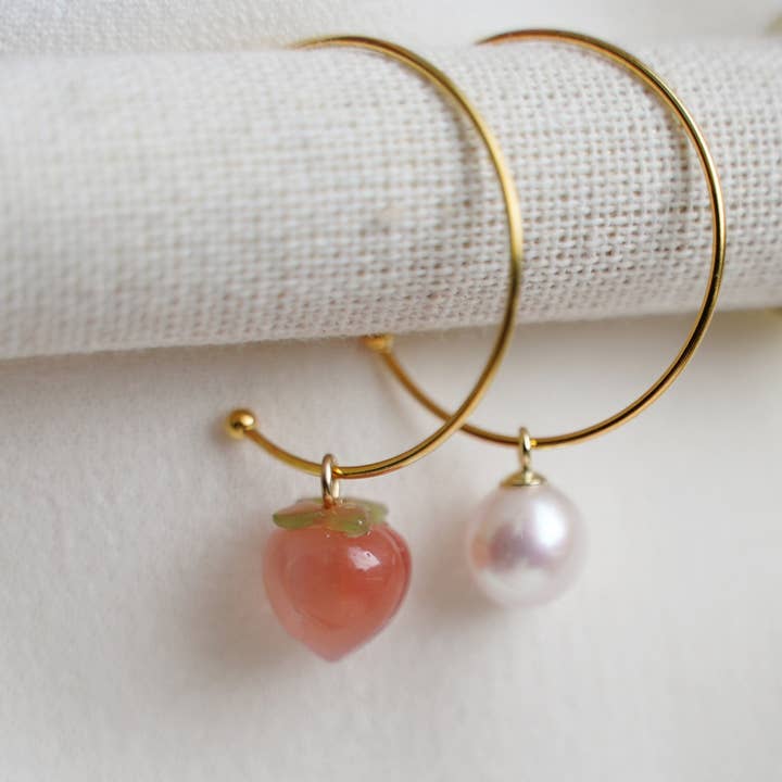 Peachy Peach Earring for wholesale by Findingyoyo